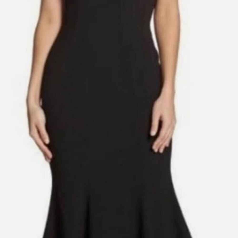 DRESS THE POPULATION brandy halter Mermaid Dress, Black/Medium